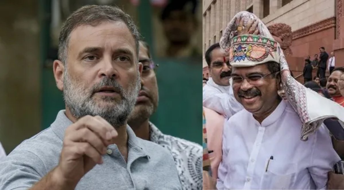 धर्मेंद्र प्रधान के स्वागत पर राहुल गांधी का हमला… बोले- बच्चों के भविष्य से खिलवाड़ का जश्न