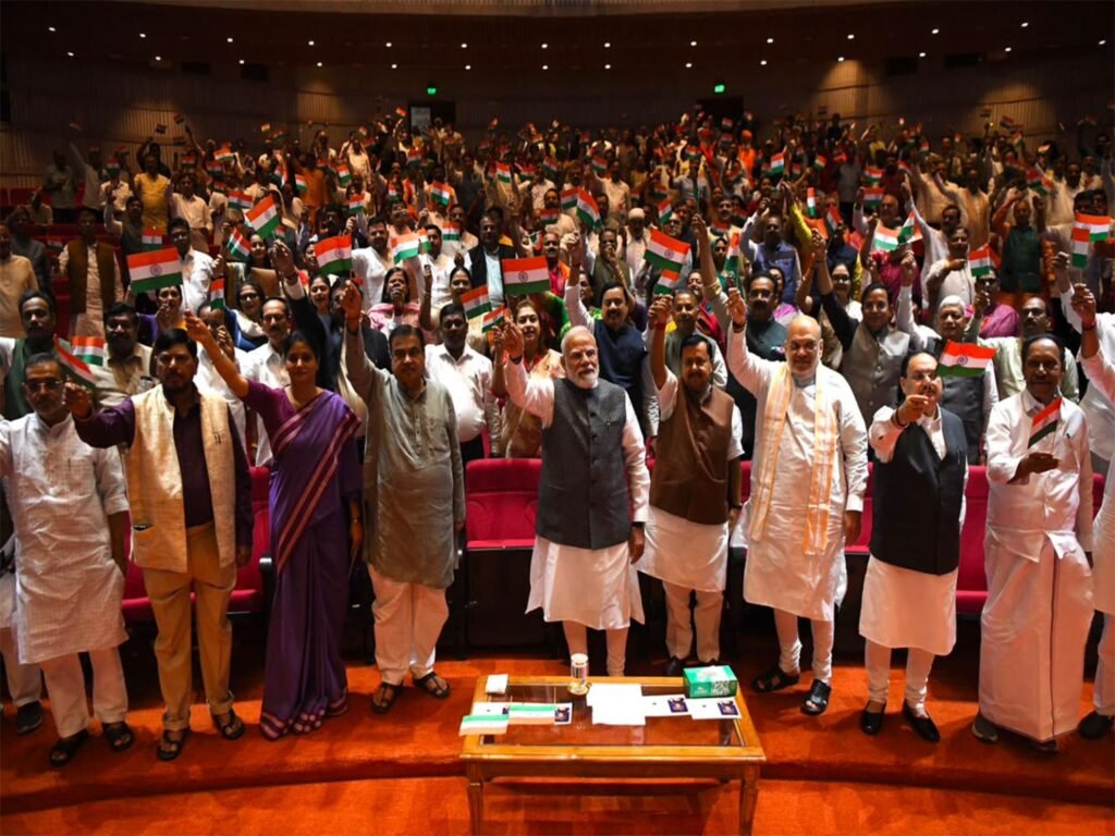 NDA Mangal Milan: वंदे मातरम से गूंजा ‘मंगल मिलन’… अब संसद तक NDA का मार्च