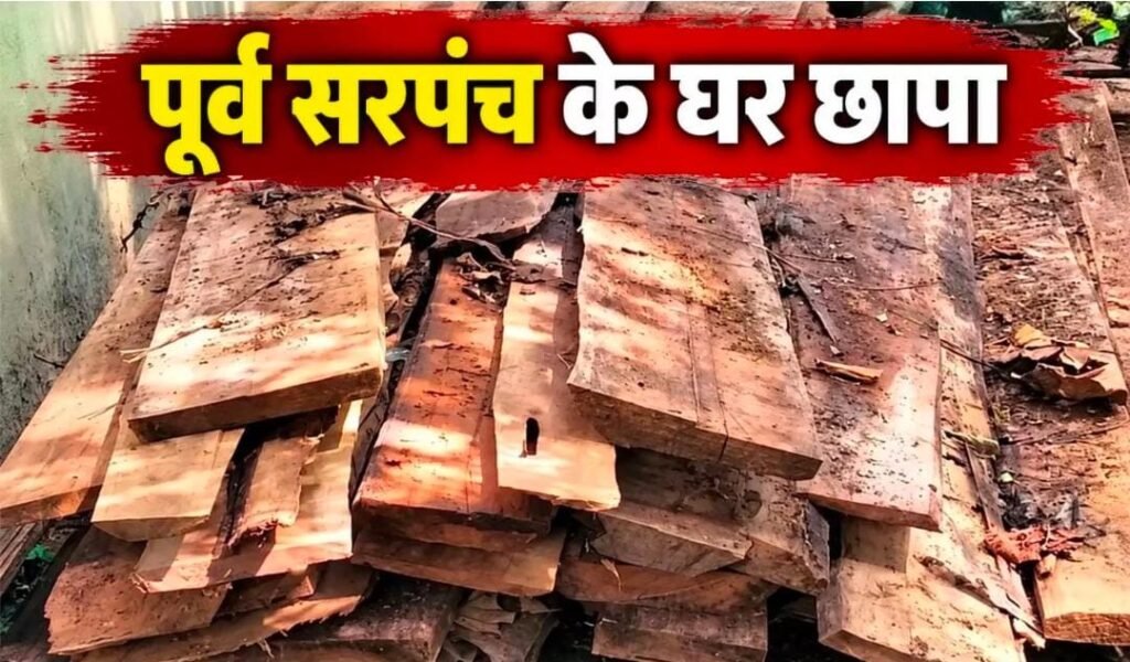 Bilaspur Crime News: पूर्व सरपंच के घर वन विभाग का छापा… लाखों की सागौन लकड़ी जब्त