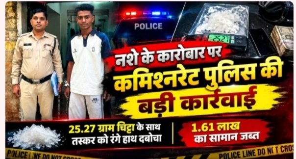 Crime News: रायपुर पुलिस की बड़ी कार्रवाई… 25.27 ग्राम हेरोइन के साथ 20 वर्षीय युवक गिरफ्तार
