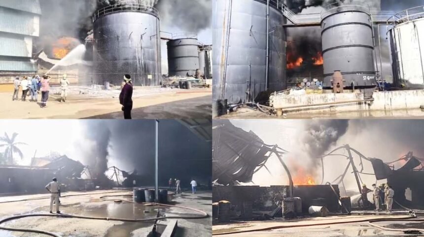 Chemical Factory Fire News: हथखोज की केमिकल फैक्ट्री में भीषण आग… 2 टैंकर और 50 से ज्यादा ड्रम आग की चपेट में